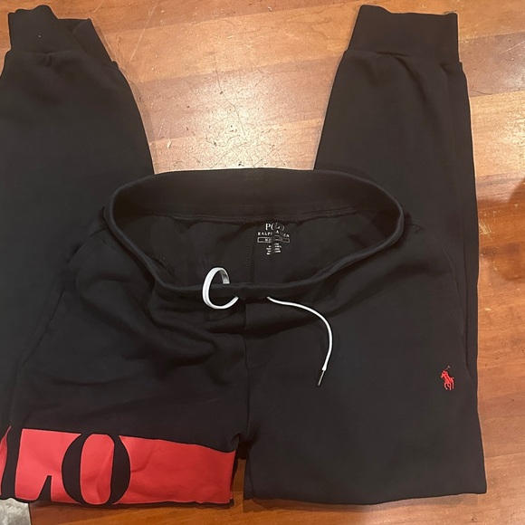Polo by Ralph Lauren Black and Red Kids Joggers - Picture 4 of 4